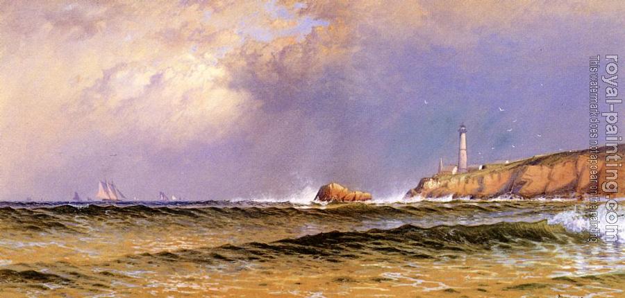 Alfred Thompson Bricher : Coastal Scene with Lighthouse